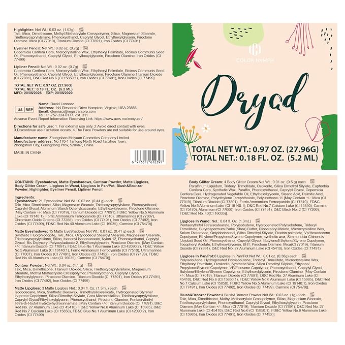 Color Nymph Makeup for Teens with Reusable Pink Handbag, All In One Girls Makeup Sets Makeup Kits for Girls Women with Eyeshadow Blushes Bronzer Highlighter Lipgloss