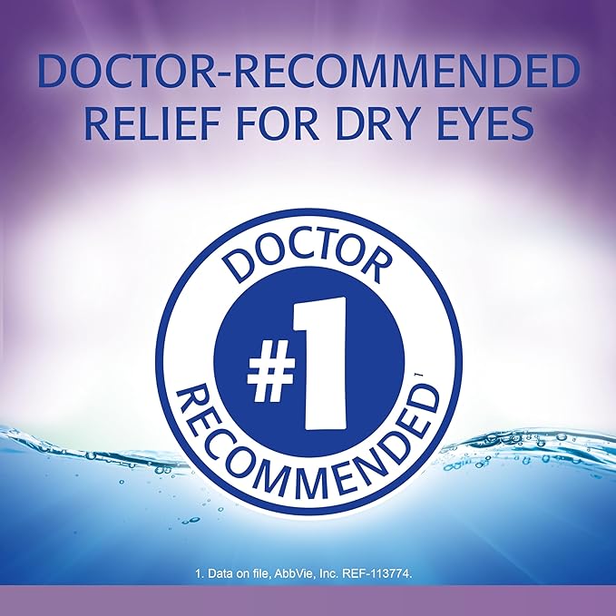 Refresh Optive Gel Drops Lubricant Eye Gel for Dry Eyes, 0.33 Oz Sterile (Pack of 2)