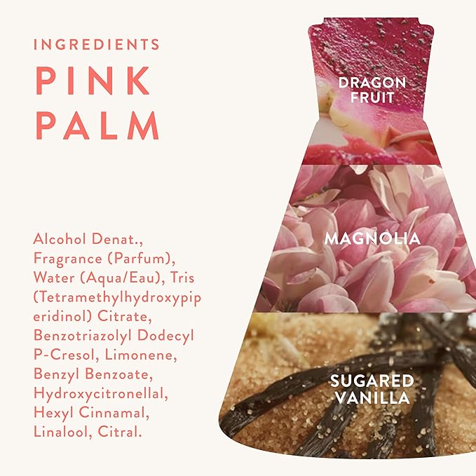 Good Chemistry Pink Palm Travel Spray 0.33 fl oz - Long-Lasting On-the-Go Perfume with Dragon Fruit, Magnolia, & Sugared Vanilla - Fresh, Clean & Vegan