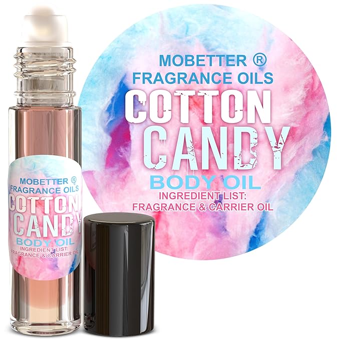 MOBETTER FRAGRANCE OILS Cotton Candy Body Oil Perfume 10ml Roll On Bottle