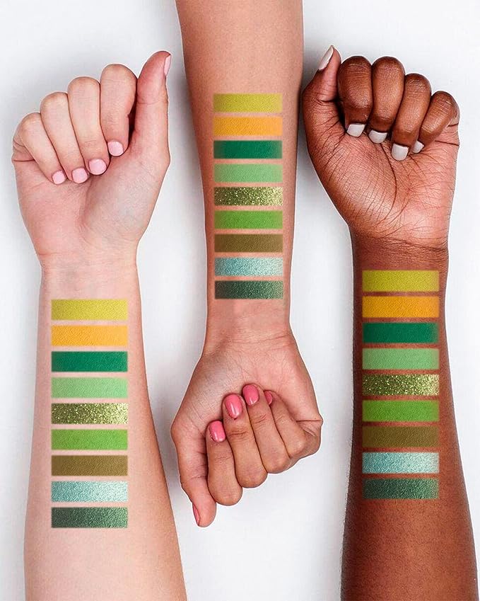 MAKI YIKA Green Eyeshadow Palette Green Eye Shadow for Women Long Lasting Makeup Pigmented & Ultra Blendable Matte Eyeshadows, 9Green