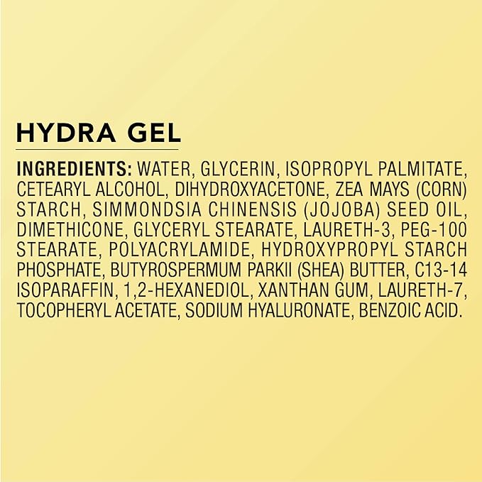 Jergens Natural Glow Hydra Gel Moisturizer, Gradual Tanning Lotion with Hyaluronic Acid, Hydrating Tanning Gel, Fragrance-Free Self Tanner, Fair to Medium Skin Tone, 8.3 Fl Oz