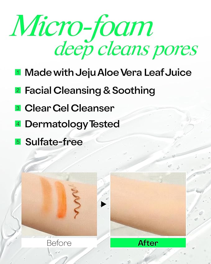 HOLIKA HOLIKA Aloe Facial Cleansing Foam, 5.07 fl.oz.