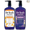 Dr Teal's Body Wash with Pure Epsom Salt, Daytime/Nighttime with Vitamin C & Sleep Blend, 24 fl oz (Pack of 2)