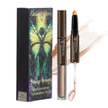2-in-1 Eye Shadow & Liquid Eyeshadow, Waterproof Cream Eye Makeup Crayon Long Lasting Shimmer Glitter Gold Eye Brightener for Mature Women(04 APRICOT)