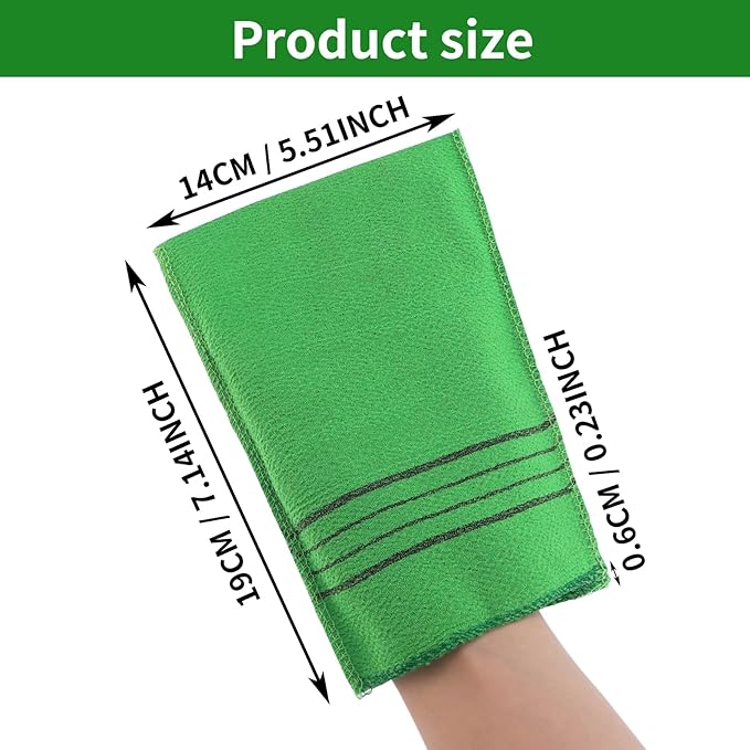 5Pcs Korean Exfoliating Cloth Gloves Italy Scrub Towel Mitt Exfoliating Washcloths for body Women Exfoliation, Skin Scrubs for Shower Remove Dead Skin Exfoliating Washcloth