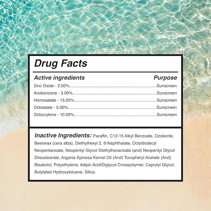 Surface Sunscreen Mineral Face Stick, Dry Touch SPF 50, Broad Spectrum UVA UVB Sun Protection for Kids and Adults, Travel Friendly, Water Resistant for 80 Minutes, Fragrance Free, 0.5oz