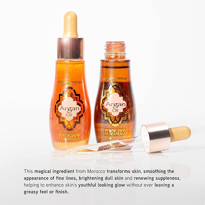 Physicians Formula Argan Face Serum Wear Ultra-Nourishing Argan Oil, Acne Treating, Skin Healing, Inflammation And Redness Correction