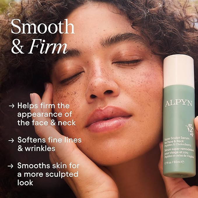 ALPYN Super Sculpt Serum Peptide Firming & Lifting Serum For Face, Neck & Décolleté with Tri-Peptide Firming Complex, 1.7 oz