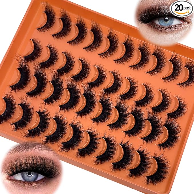 Cat Eye Lashes Strips 3d Faux Mink Eyelashes Fluffy False Lash Fox Eye Dramatic Volume Cateye Lashes 18mm Soft Eyelashes Strips Pack Natural Look 2 Styles YH311
