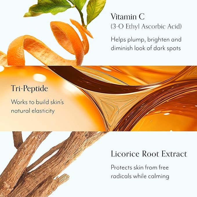 Bliss Serum and Eye Cream 2pc Set: Bliss Bright Idea Vitamin C + Tri-Peptide Brightening Serum - 1 Fl Oz - Hydrating Illuminating Face Cream with Peptides and Eye Do All Things Hydrating Eye Cream