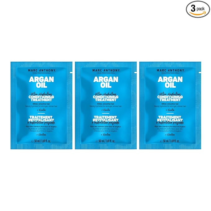 Marc Anthony Argan Oil Travel Size Mask Sachet Bundle, 3-pack