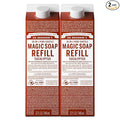 Dr. Bronner's Magic Soap-Pure-Castile Liquid Refill (Eucalyptus, 32 ounce, 2-Pack) - Regenerative Organic Certified Oils, For Body, Hair, Laundry, Pets & Dishes, Concentrated, Vegan, Non-GMO