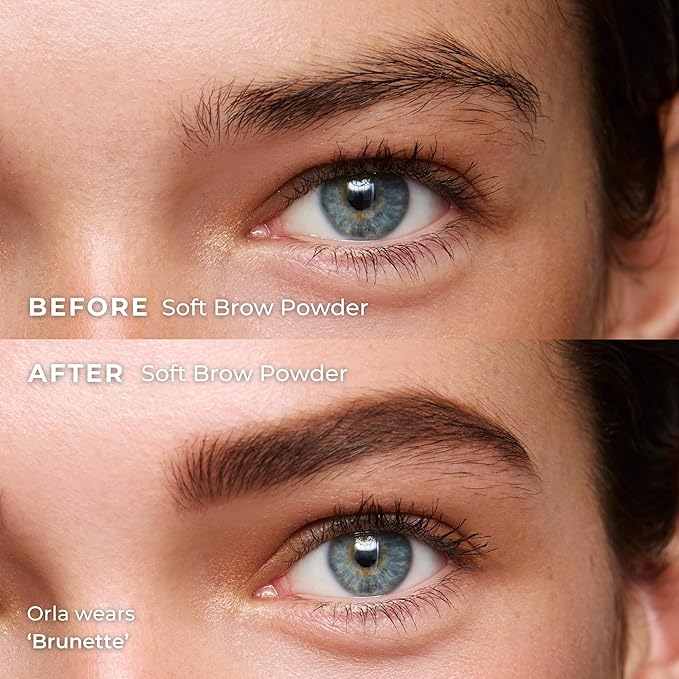 Soft Brow Define & Fill Powder Duo, Includes Dual ended Brush, Vegan and Cruelty Free (Brunette)