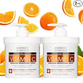 Advanced Clinicals Vitamin C Cream Visibly Brightening Body Lotion | Vitamin C Moisturizer Skin Care Body Cream For Women & Men Helps Visibly Improve Look Of Dark Spots & Uneven Skin Tone, 2-Pack