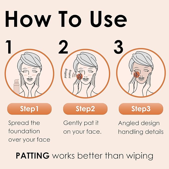 COOL-ANGLE 5Pcs Brown Makeup Sponge For Foundation Concealer And Powder, Latex Free Blender Sponge For Natural And Easy Makeup Soft Long-lasting And Beginner-friendly, Medium