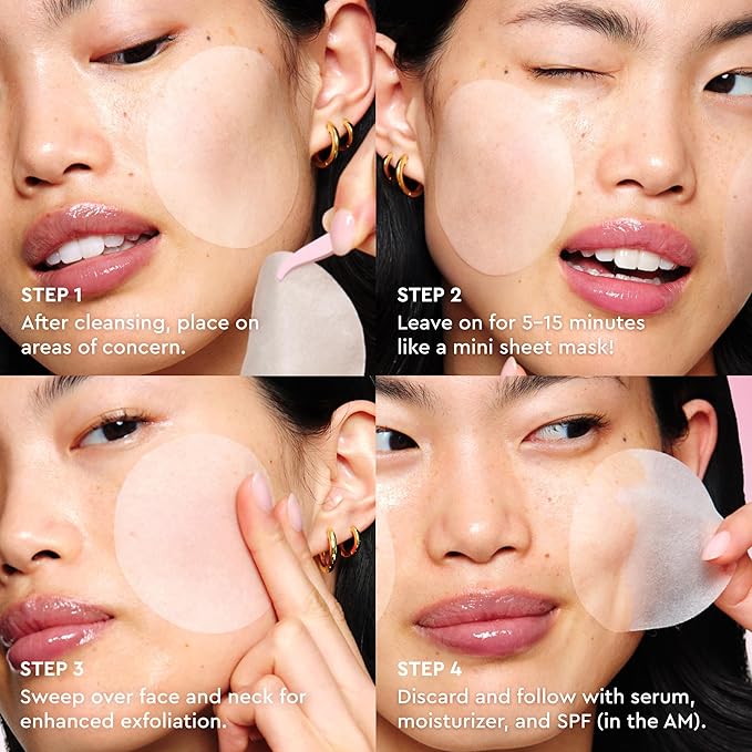 Glow Recipe LHA + AHA Toner Pads - Korean Exfoliating Toner for Face - Pore Minimizer - Hydrating Toner Pads - 5 Gentle Acids, Watermelon Enzymes, Hydrating Botanicals (60 Face Pads)