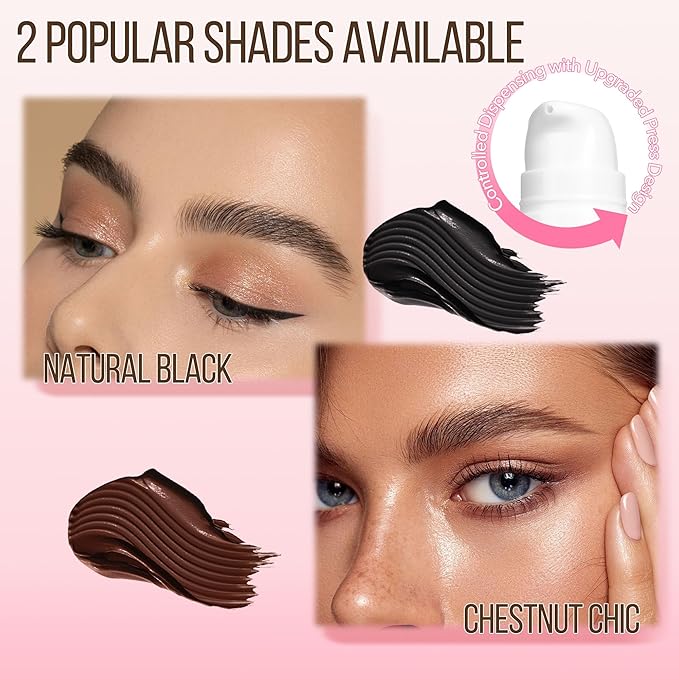 LASHVIEW Lash Color Kit Brown Professional Lash and Brow Color Kit with Natural Effects Long Lasting Lasts 4 Weeks Easy to Use for Salon & Home Use(Black)