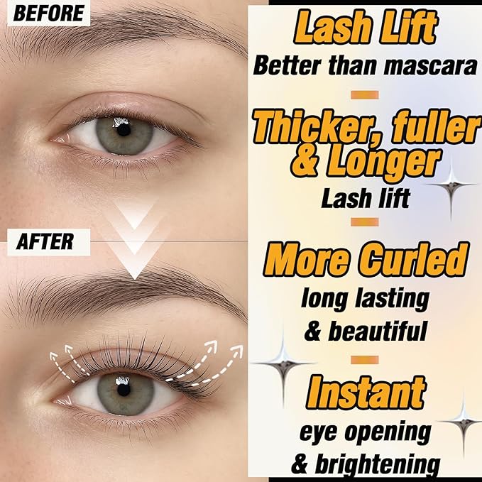2-IN-1 Lash Lift & Brow Lamination Kit – Professional Kit for Fuller Brows & Long-Lasting Curled Lashes, Salon-Quality Eyelash Lift & Eyebrow Lamination DIY at Home with Easy Instructions