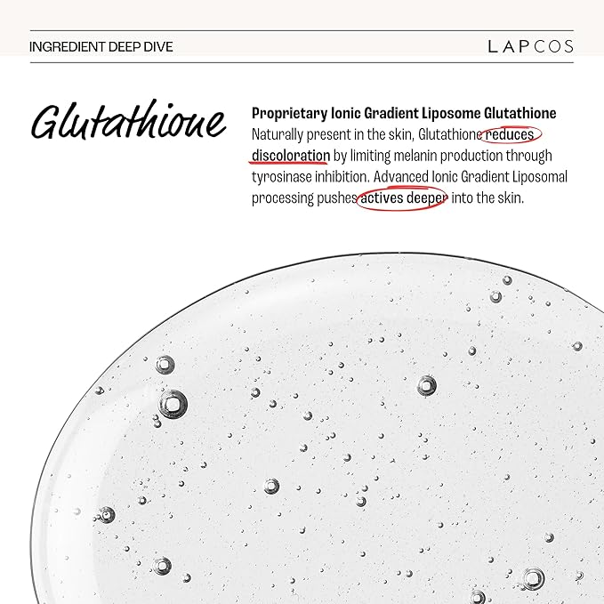 LAPCOS Glutathione Radiance Rescue Mask - Korean Skin Care Mask w/Glutathione, Niacinamide & Peptides - Hydrating Face Masks Spa Gifts for Women - Revitalizing & Firming Face Mask (5 Count, 0.91 oz)
