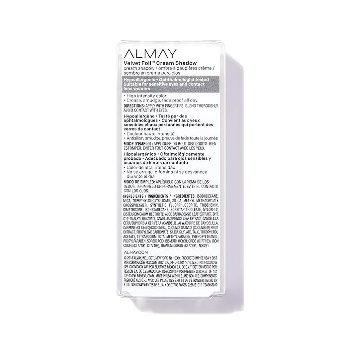 Almay Velvet Foil Cream Shadow, Ruby Glam, 0.36 fl. oz., metallic eyeshadow