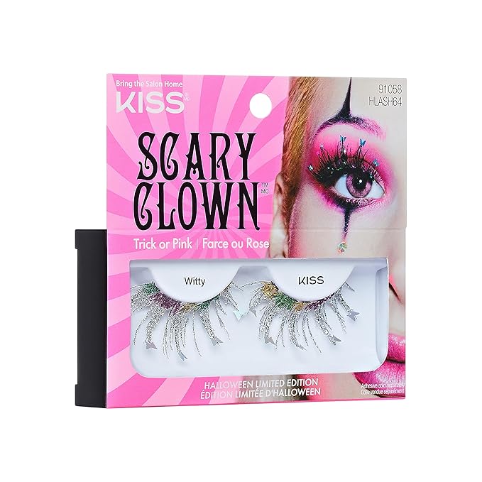 KISS Halloween Limited Edition Scary Clown False Eyelashes, 1 Pair - Witty