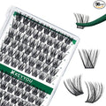 Lash Clusters 96pcs Individual Lashes Y01 D Curl 16mm Cluster Lashes KEYYOU Volume Wispy Lash Extension Soft&Comfortable Easy DIY at Home(Y01,D-16mm)
