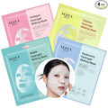 DERMAL Hydrogel Melting Mask Variety Pack 4 Sheets - Korean Overnight Face Mask Set with Collagen, Hyaluronic, PDRN, Vitamin - Glass Skin Jelly Gel for All Skin Concerns - K-Beauty Ritual