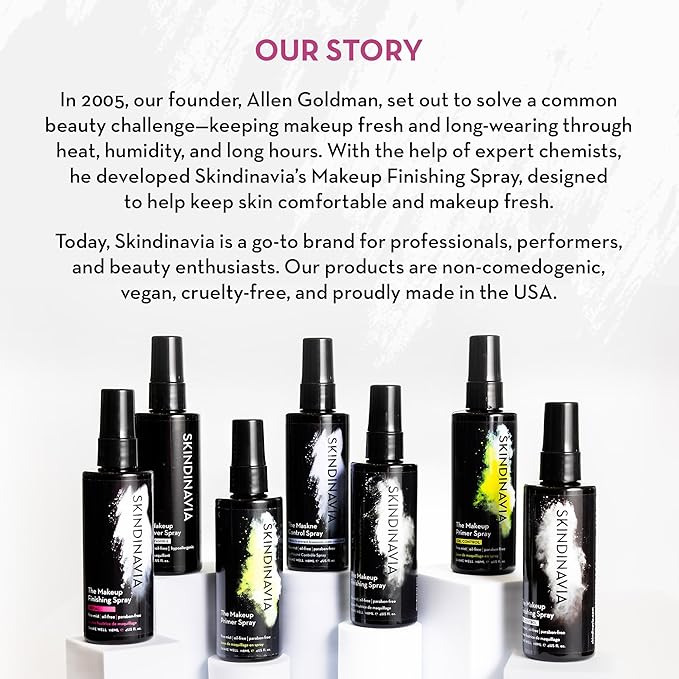 Skindinavia The Makeup Finishing Spray, Bridal Makeup Cooling Setting Spray, All-Day Wear, Long-Lasting Up to 16+ Hours, Heat-Resistant & Waterproof, Wedding Day, Bridal Shower Gift, 8.0 Oz