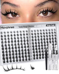 Viva Lash Clusters Kit Manga Eyelash Clusters Anime Individual Lashes Spiky Cluster Eyelash Extensions Kit 8-18MM Fairy Cluster Lashes Clear Band Lashes Clusters with Bond and Seal Lash Glue