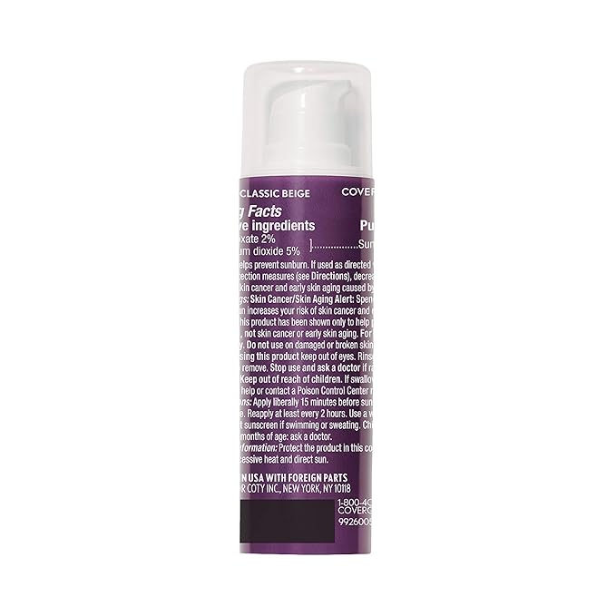 COVERGIRL Advanced Radiance Age-Defying Liquid Foundation Makeup | Anti-Aging, Age-Defying Formula, Buildable Coverage (Packaging May Vary) | 110 Classic Ivory | 1 fl oz (Pack of 2)