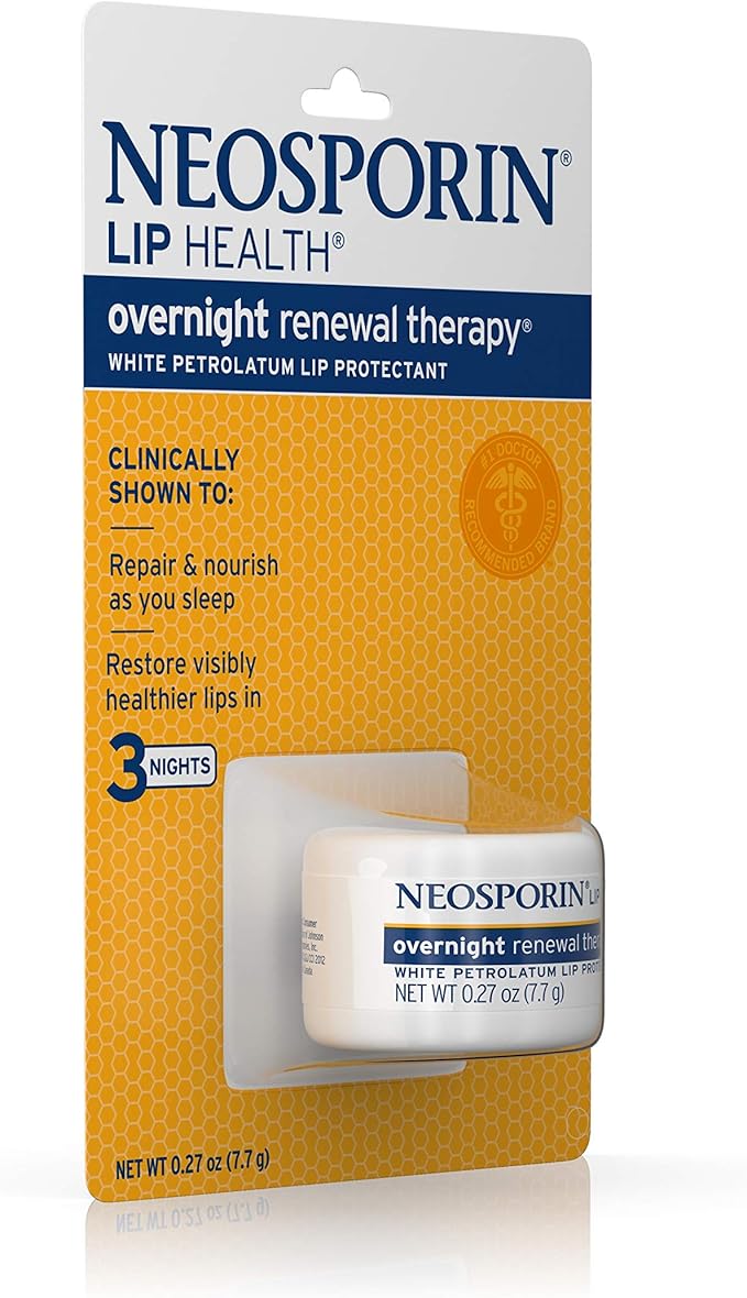 Neosporin Lip Health Overnight Healthy Lips Renewal Therapy Petrolatum Lip Protectant 0.27 oz