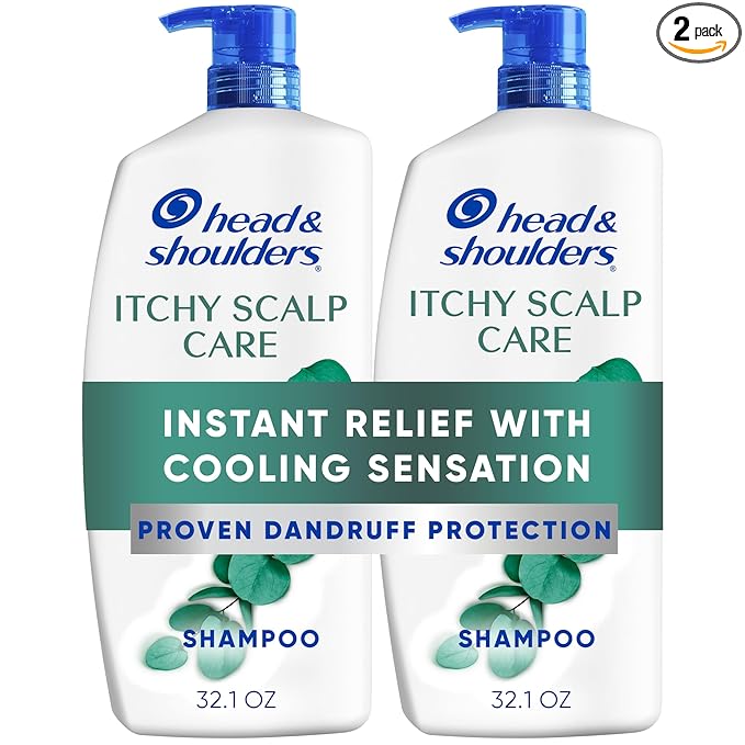 Head & Shoulders Anti-Dandruff Shampoo and Conditioner with 1% Pyrithione Zinc, Eucalyptus for Itchy Scalp Care 2-in-1 Twin Pack, Flake Control and Refreshed Scalp, 32.1 fl oz Each