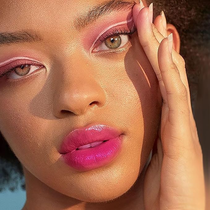 Depuplum Pink Lipstick for Women Moisture Lip Gloss Tinted Lip Balm Sheer Lipsticks for Mother's Day Nourishing Hydrate Glossy Lipstick for Dry Lips,DM89 Hot Pink