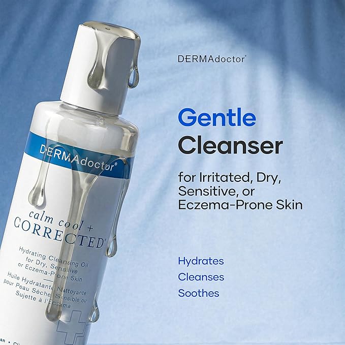 DERMAdoctor Dermatologist Formulated Skincare Set – Cleansing Oil, Hyaluronic Acid & Niacinamide Serum, Bakuchiol Anti Aging Serum, Vitamin C Ceramide Barrier Moisturizer for Sensitive Skin