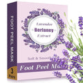 Foot Peeling Mask, Callus Remover Exfoliating Feet Mask Peel with Natural Lavender Extract for Rough Cracked Dry Feet, Moisturizing Socks for Foot Spa, 3Pairs