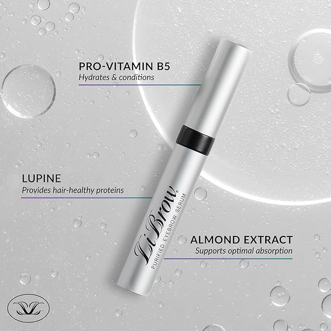 Purified Eyebrow Serum for Darker, Fuller, Thicker-Looking Brows - Natural Botanical Extracts, Safe for Sensitive Skin & Thin Overplucked Brows - Vegan & Cruelty-Free (3mL, 90-Day Supply)