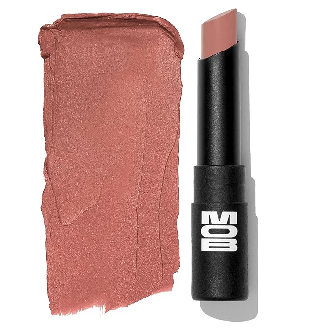 MOB Beauty Soft Matte Lipstick, M94 Mocha Rose, Long Lasting, Weightless Blurring Lip Color Infused with Skincare, Vegan, Silicone-Free, Cruelty Free
