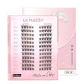 LA MAESII 120Pcs Lash Clusters, Cat Eye Natural Eyelash Clusters,10-14mm Individual Lashes Eyelash Extension,Large Tray(PL39)