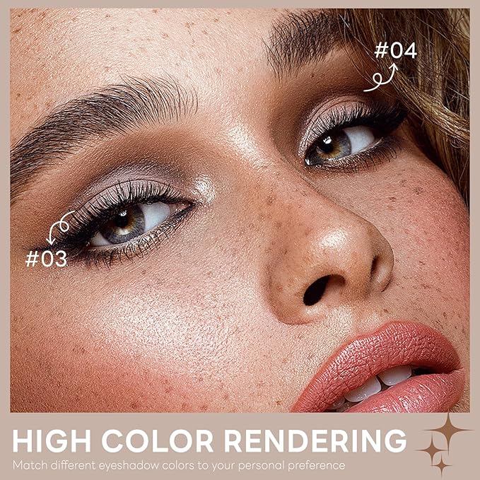 HOSAILY Grey Brown Single Matte Nude Eyeshadow, Velvet Neutral Eye Shadow for Older Women Pressed Powder Primer Base Makeup, LongLasting Cool Toned Eye Shadow Palette Makeup, sombras para ojos 03
