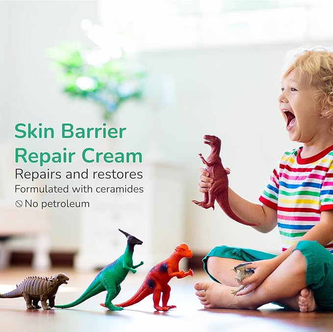 Eczema 3 Ceramide-Rich Skin Barrier Repair Eczema Cream for Kids, Moisturizing, Free of Parabens, Petroleum, Fragrances & Dyes (6 fl oz)