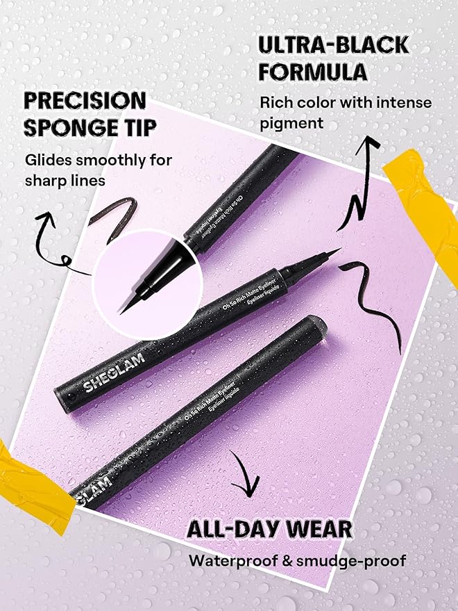 SHEGLAM Oh So Rich Matte Eyeliner Waterproof Smudgeproof Longwearing Liquid Eyeliner