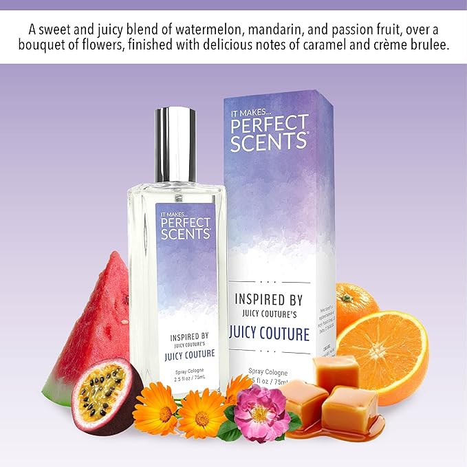 Perfect Scents Fragrances | Juicy Couture | Women’s Eau de Toilette | Vegan, Paraben Free | Never Tested on Animals | 2.5 Fluid Ounces (Pack of 2)