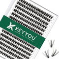 Lash Clusters 300pcs Eyelash Clusters 50D 0.07D Curl 12mm DIY Eyelash Extension KEYYOU Large Tray Volume Soft&Natural Individual Lashes(50D-0.07D,12)