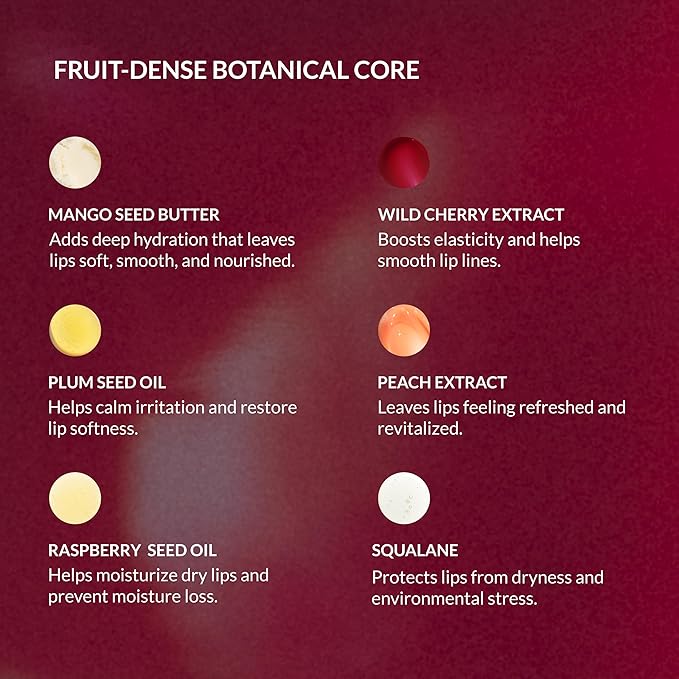 Mango People Hydrating Glossy Fruit Lip Stain, Long Lasting Tint & Oil Stain, Lightweight Lip Makeup with High-Shine Finish for Soft, Smooth and Nourished Lips - Beet Juice