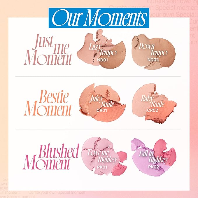 fwee Mellow Dual Blush | PK02 Fall In Highkey | Dual Color, Jelly Texture, 12 Colors, Longwear, Long-lasting | 7.2g