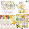 KONEUK 30 Pack Bulk Facial Mask, Bulk Hand Cream and Bulk Lip Balm Sets, Mothers Day Gifts for Mom, Teacher Appreciation Gifts, Nurses Week Gifts and Bridal Shower Favors, Birthday Gifts