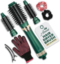 Asani Hot Air Brush - Multipurpose Blow Dryer Brush with Interchangeable Heads, Heated Round Brush for Curling or Straightening, Volumizer and Styling Tool for All Hair Types