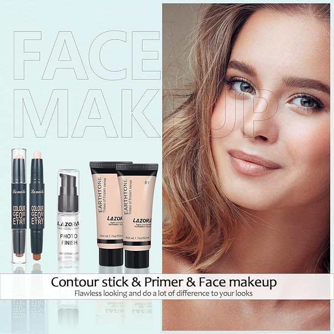 venshun Makeup Kit for Women Full Kit Makeup Sets for Teenagers Makeup Kits for Women Teen Girls Includes 20 Colors Eyeshadow Palette Foundation Make Up Set for Beginners