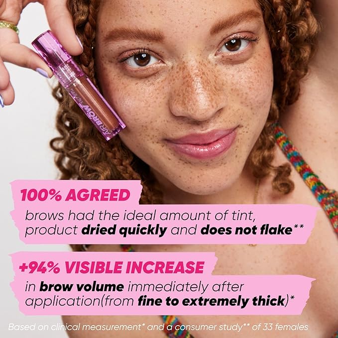 Kosas Air Brow Tinted Eyebrow Gel – Volumizing Brow Gel with Flexible Long-Lasting Hold, Honey Blonde